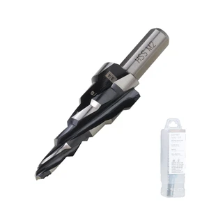 1/4"-3/4" M2 Step Drill Bit Unibit for Hole Drilling 5 Sizes M2 HSS; Hole Drilling in Extra Thick Material/Panel/Plate, Stainless Steel, Copper, Aluminum, Wood, Plastic 1/4"-3/4" M2 Step Drill Bit Unibit for Hole Drilling 5 Sizes M2 HSS; Hole Drilling in Extra Thick Material/Panel/Plate, Stainless Steel, Copper, Aluminum, Wood, Plastic