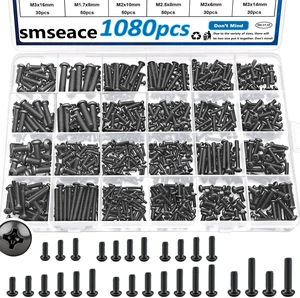 1080Pcs Tiny Micro Repair Screw Kit 28-Sizes M1.4/M1.7/M2/M2.5/M3/M4/M5 Nuts and Bolts Assortment Kit for Machinery, Furniture, Automotive, Motorcycle Repairs Metric Screw Assorted 1080Pcs Tiny Micro Repair Screw Kit 28-Sizes M1.4/M1.7/M2/M2.5/M3/M4/M5 Nuts and Bolts Assortment Kit for Machinery, Furniture, Automotive, Motorcycle Repairs Metric Screw Assorted