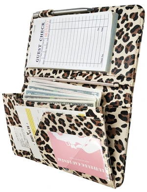 Server Book for Waitress with Zipper Pocket, Magnetic Pocket, Leopard Cute Waitress Book Wallet with Money Pocket, Cheetah 5"x9", Restaurant Accessories, Waitstaff Organizer for Server Apron Server Book for Waitress with Zipper Pocket, Magnetic Pocket, Leopard Cute Waitress Book Wallet with Money Pocket, Cheetah 5"x9", Restaurant Accessories, Waitstaff Organizer for Server Apron