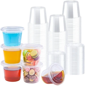 360 Sets 5.5 oz Plastic Jello Shot Cups with Lids, Small Portion Cup Clear Disposable Condiment Cups, Mini Sample Cups, Airtight Sauce Containers for Salad Dressing, Snacks, Souffle, Daily Use 360 Sets 5.5 oz Plastic Jello Shot Cups with Lids, Small Portion Cup Clear Disposable Condiment Cups, Mini Sample Cups, Airtight Sauce Containers for Salad Dressing, Snacks, Souffle, Daily Use