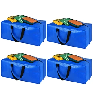 Heavy Duty Blue Moving Bags with Strong Zipper Handles Backpack Straps 4 Pack Extra Large Storage Bags Totes Moving Boxes Packing Supplies for College Dorm Room Essentials Compatible with IKEA Heavy Duty Blue Moving Bags with Strong Zipper Handles Backpack Straps 4 Pack Extra Large Storage Bags Totes Moving Boxes Packing Supplies for College Dorm Room Essentials Compatible with IKEA