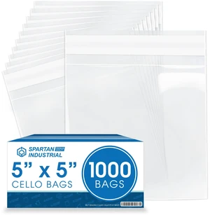 5" X 5" Self-Sealing Cellophane Bags (1000 Count) Clear Cookie Bags With Seal for Decorated Cookies, Treats, Candy - Resealable Adhesive Flap 5" X 5" Self-Sealing Cellophane Bags (1000 Count) Clear Cookie Bags With Seal for Decorated Cookies, Treats, Candy - Resealable Adhesive Flap