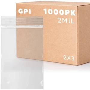 1000 Count, 2" x 3" Clear Plastic Resealable Zip Bags, Bulk 2 Mil, Strong & Durable Poly Baggies with Resealable Zip Top Lock for Travel, Storage, Packaging & Shipping 1000 Count, 2" x 3" Clear Plastic Resealable Zip Bags, Bulk 2 Mil, Strong & Durable Poly Baggies with Resealable Zip Top Lock for Travel, Storage, Packaging & Shipping