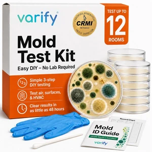 Mold Test Kit for Home Air Quality | Air Quality Test Kit & Black Mold Detector for Home | 12-Petri-Dish Indoor Airborne Spore Sampler | Easy-to-Use with Clear Instructions & ID Booklet Mold Test Kit for Home Air Quality | Air Quality Test Kit & Black Mold Detector for Home | 12-Petri-Dish Indoor Airborne Spore Sampler | Easy-to-Use with Clear Instructions & ID Booklet