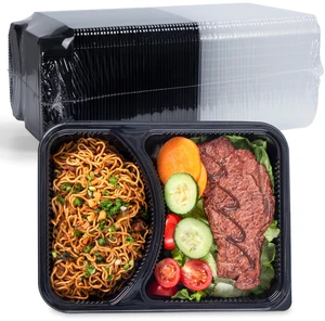 Meal Prep Containers 40 Pack 41 oz - Shrink-Wrapped No Pre-Wash 2 Compartment Leak-Resistant Bento Box | BPA Free Shatterproof PP | Microwave Safe To-Go Food Storage for Leftovers & Parties Meal Prep Containers 40 Pack 41 oz - Shrink-Wrapped No Pre-Wash 2 Compartment Leak-Resistant Bento Box | BPA Free Shatterproof PP | Microwave Safe To-Go Food Storage for Leftovers & Parties