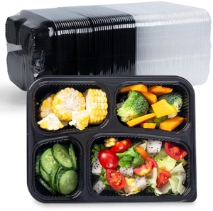 Meal Prep Containers 40 Pack 34 oz - Shrink-Wrapped No Pre-Wash 4 Compartment Leak-Resistant Bento Box | BPA Free Shatterproof PP | Microwave Safe To-Go Food Storage for Leftovers & Parties Meal Prep Containers 40 Pack 34 oz - Shrink-Wrapped No Pre-Wash 4 Compartment Leak-Resistant Bento Box | BPA Free Shatterproof PP | Microwave Safe To-Go Food Storage for Leftovers & Parties