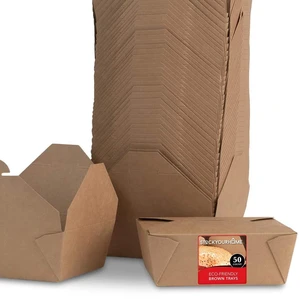 Take Out Food Containers Microwaveable Kraft Brown Take Out Boxes 45 oz (50 Pack) Leak and Grease Resistant Food Containers - Recyclable Lunch Box - To Go Containers for Restaurant, Catering and Party Take Out Food Containers Microwaveable Kraft Brown Take Out Boxes 45 oz (50 Pack) Leak and Grease Resistant Food Containers - Recyclable Lunch Box - To Go Containers for Restaurant, Catering and Party