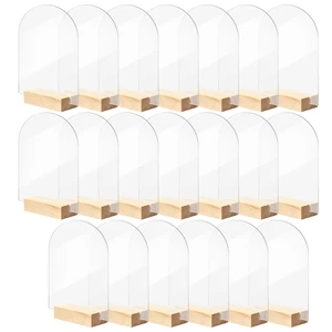 20 Pack 4x6 Inch Blank Clear Arch Acrylic Sign with Wooden Stands, Arched Round Top Acrylic Sheet, DIY Acrylic Arch Table Numbers for DIY Name Card Gifts Event Party Sign Decoration 20 Pack 4x6 Inch Blank Clear Arch Acrylic Sign with Wooden Stands, Arched Round Top Acrylic Sheet, DIY Acrylic Arch Table Numbers for DIY Name Card Gifts Event Party Sign Decoration