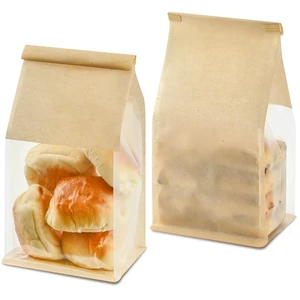 Bread Bags For Homemade Breads, 100 PCS, 11 x 5.1 x 3.9 Inches Tin Tie Tab Lock, Window, Bakery Bags, Cookie & Pastry Packaging Bread Bags For Homemade Breads, 100 PCS, 11 x 5.1 x 3.9 Inches Tin Tie Tab Lock, Window, Bakery Bags, Cookie & Pastry Packaging