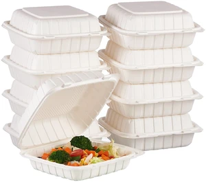 8X8 1Compartment 50Pack Plastic Clamshell Take Out Food Containers, Heavy Duty To-go Disposable Lunch Box Restaurant Meal Prep Packaging Catering Hinged Container (Formerly FULING) 8X8 1Compartment 50Pack Plastic Clamshell Take Out Food Containers, Heavy Duty To-go Disposable Lunch Box Restaurant Meal Prep Packaging Catering Hinged Container (Formerly FULING)