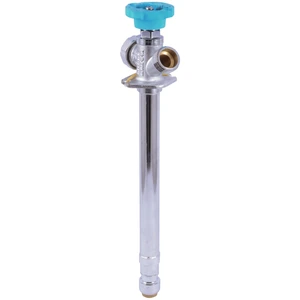 8 Brass Push Frostfree Sillcock, Chrome/Blue 8 Brass Push Frostfree Sillcock, Chrome/Blue