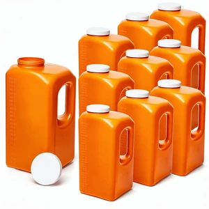 24-Hour Urine Collection Bottle (Pack of 10) Large Graduated Container with Easy-Grip Handle, Wide Opening & Screw-On Cover for Overnight Collection 24-Hour Urine Collection Bottle (Pack of 10) Large Graduated Container with Easy-Grip Handle, Wide Opening & Screw-On Cover for Overnight Collection