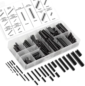 50412A Roll Pin Assortment Set with Storage Case | 315 Pieces | SAE | Slotted Spring Steel | Black Dowel Tension Roll Pin 50412A Roll Pin Assortment Set with Storage Case | 315 Pieces | SAE | Slotted Spring Steel | Black Dowel Tension Roll Pin