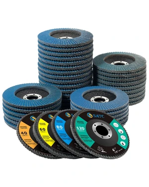 40 PCS Flap Discs 4 1/2 for Angle Grinder 40/60/80/120 Grit High-Performance Abrasive Grinding Wheels for Metal Wood Stainless Steel Type 29 40 PCS Flap Discs 4 1/2 for Angle Grinder 40/60/80/120 Grit High-Performance Abrasive Grinding Wheels for Metal Wood Stainless Steel Type 29