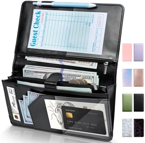 Server Book High Volume, Expandable Waitress Book with 2 Zipper Magnetic Pocket,5"×9", Server Books for Waitresses, Waitress Accessories, Fits Restaurant Check, Waitress Apron (Black) Server Book High Volume, Expandable Waitress Book with 2 Zipper Magnetic Pocket,5"×9", Server Books for Waitresses, Waitress Accessories, Fits Restaurant Check, Waitress Apron (Black)
