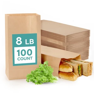 8 LB Paper Lunch Bags, 100 Count Brown Paper Bags, Small Kraft Sandwich Bags,Small Lunch Bags Disposable,Take Out Bags for Sandwich,Mini Kraft Bags,Crafting Art,Kitchen Storage 8 LB Paper Lunch Bags, 100 Count Brown Paper Bags, Small Kraft Sandwich Bags,Small Lunch Bags Disposable,Take Out Bags for Sandwich,Mini Kraft Bags,Crafting Art,Kitchen Storage