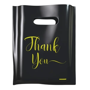Thank You Bags for Business Small, 100 Pack Plastic Shopping Bags for Small Business, Merchandise Bags for Packaging Products, Retail Boutique Bags for Wholesale (Black,Large(15x18)) Thank You Bags for Business Small, 100 Pack Plastic Shopping Bags for Small Business, Merchandise Bags for Packaging Products, Retail Boutique Bags for Wholesale (Black,Large(15x18))