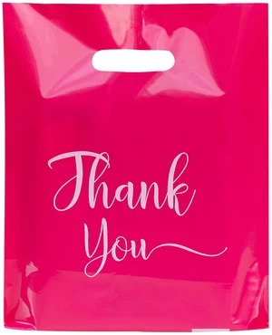 Thank You Bags - 100 Pack Plastic Merchandise Bags for Business, Retail Boutique Wholesale (Pink, Large 15x18) Thank You Bags - 100 Pack Plastic Merchandise Bags for Business, Retail Boutique Wholesale (Pink, Large 15x18)