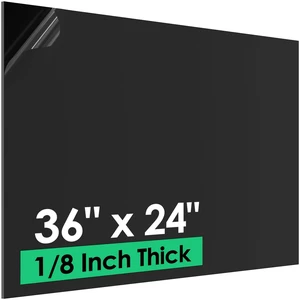 ABS Plastic Sheet 1/8" x 36" x 24",Dual-Surface - Textured & Smooth, 1 Pack Black Rigid Thermoplastic Board for Signs, Crafts, DIY Projects ABS Plastic Sheet 1/8" x 36" x 24",Dual-Surface - Textured & Smooth, 1 Pack Black Rigid Thermoplastic Board for Signs, Crafts, DIY Projects