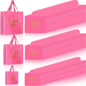 200 Pcs Thank You Shopping Bags with Handle,Pink Plastic Retail Packets for Small Business, Boutique Shops, 3 Sizes 9x12 12x15 15x18 in, Merchandise Packaging with Handles 200 Pcs Thank You Shopping Bags with Handle,Pink Plastic Retail Packets for Small Business, Boutique Shops, 3 Sizes 9x12 12x15 15x18 in, Merchandise Packaging with Handles
