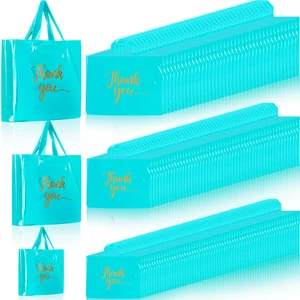 200 Pcs Thank You Shopping Bags with Handle,Sky Blue Plastic Retail Packets for Small Business, Boutique Shops, 3 Sizes 9x12 12x15 15x18 in, Merchandise Packaging with Handles 200 Pcs Thank You Shopping Bags with Handle,Sky Blue Plastic Retail Packets for Small Business, Boutique Shops, 3 Sizes 9x12 12x15 15x18 in, Merchandise Packaging with Handles