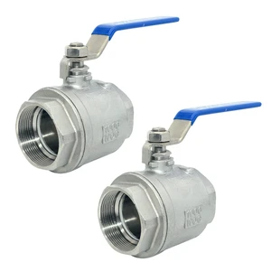 2" NPT Female 316 Stainless Steel Full Port Ball Valve Vinyl Handle WOG1000 (2 inch 2pcs) 2" NPT Female 316 Stainless Steel Full Port Ball Valve Vinyl Handle WOG1000 (2 inch 2pcs)