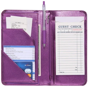 4.7 X 9 Metallic Purple Server Book with Zipper Pocket Bling Waitress Book with Money Pocket and Magnetic Closure, Restaurant Waitstaff Organizer Fit Server Apron with High Volume Pocket 4.7 X 9 Metallic Purple Server Book with Zipper Pocket Bling Waitress Book with Money Pocket and Magnetic Closure, Restaurant Waitstaff Organizer Fit Server Apron with High Volume Pocket