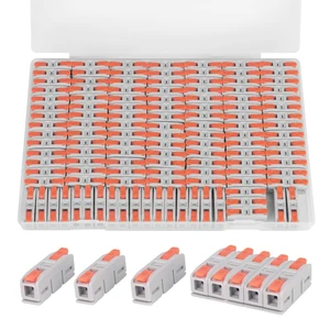 120PCS Lever Wire Connectors, Mini Quick Connector Push-in, 1 in 1 Out Electrical Wire Inline Terminal for Splicing 24-12 AWG 120PCS Lever Wire Connectors, Mini Quick Connector Push-in, 1 in 1 Out Electrical Wire Inline Terminal for Splicing 24-12 AWG