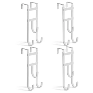 4 Pack Over-the-Door Hooks, No Installation Required, 100 Lb Heavy Duty with Anti-Scratch Rubber & Rust-Proof, Space-Saving Organizer for Coats, Towel & Bag, Bathroom, Bedroom, Kitchen, Office, White 4 Pack Over-the-Door Hooks, No Installation Required, 100 Lb Heavy Duty with Anti-Scratch Rubber & Rust-Proof, Space-Saving Organizer for Coats, Towel & Bag, Bathroom, Bedroom, Kitchen, Office, White