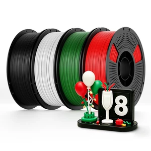4kg Elite PLA+ Filament Bundle, High Speed PLA Plus 3D Printer Filament 1.75mm, Neatly Wound 3D Printing Filament, Individually Vacuum Packed, 1kg / Spool, Pack of 4, Black+Jade White+Red+Green 4kg Elite PLA+ Filament Bundle, High Speed PLA Plus 3D Printer Filament 1.75mm, Neatly Wound 3D Printing Filament, Individually Vacuum Packed, 1kg / Spool, Pack of 4, Black+Jade White+Red+Green