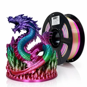 PLA Silk Rainbow Fireworks 3D Printer Filament 1.75mm, Pink Purple Blue Yellow Green Multicolor PLA Filament, Shiny Silk Rainbow PLA for 3D Printing, Smooth Printing, 1kg Spool PLA Silk Rainbow Fireworks 3D Printer Filament 1.75mm, Pink Purple Blue Yellow Green Multicolor PLA Filament, Shiny Silk Rainbow PLA for 3D Printing, Smooth Printing, 1kg Spool
