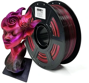 PLA Filament 1.75mm, Midnight Shimmer Rose Pink,Black Purple Chameleon Glitter 3D Printer Filament, Color Shift Sparkling Shiny PLA Filament for FDM 3D Printing, Fantasy Models PLA Filament 1.75mm, Midnight Shimmer Rose Pink,Black Purple Chameleon Glitter 3D Printer Filament, Color Shift Sparkling Shiny PLA Filament for FDM 3D Printing, Fantasy Models