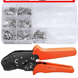 /360Pcs 2.8/4.8/6.3mm Quick Splice Male and Female Wire Spade Connector Crimp Terminal Block Assortment Kit with Insulating Sleeve for Electrical Wiring Car Audio Speaker with Crimping Pliers /360Pcs 2.8/4.8/6.3mm Quick Splice Male and Female Wire Spade Connector Crimp Terminal Block Assortment Kit with Insulating Sleeve for Electrical Wiring Car Audio Speaker with Crimping Pliers