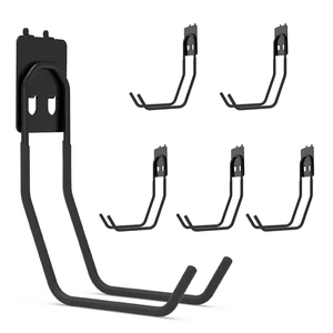 6 Pack Large Double Arm Pegboard Hooks for 1/4 Inch Pegboard Tool Holders with 66 lb Capacity for Leaf Blower, Weed Eater, Pipes, Hoses, Ladders, Garage and Workshop 6 Pack Large Double Arm Pegboard Hooks for 1/4 Inch Pegboard Tool Holders with 66 lb Capacity for Leaf Blower, Weed Eater, Pipes, Hoses, Ladders, Garage and Workshop