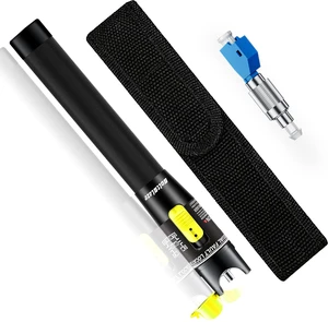 Visual Fault Locator 100KM - VFL Fiber Optic Tester Kit Include Single Mode 9/125um FC Male to LC Female Adapter, Fiber Optic Lights for Network Cable (Battery not Included) Visual Fault Locator 100KM - VFL Fiber Optic Tester Kit Include Single Mode 9/125um FC Male to LC Female Adapter, Fiber Optic Lights for Network Cable (Battery not Included)