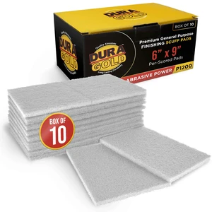 6" x 9" White Light Duty Scuff Pads, Box of 10 - Final Scuffing Scouring, Cleaning, Cleansing Surfaces, Preparation - Automotive Paint Clearcoat Blending, Auto Body, Woodworking 6" x 9" White Light Duty Scuff Pads, Box of 10 - Final Scuffing Scouring, Cleaning, Cleansing Surfaces, Preparation - Automotive Paint Clearcoat Blending, Auto Body, Woodworking