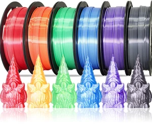 Dual Color 1.75mm 3D Printer Filament Bundle, 3D Printing Silk PLA 6 Spools Pack, Silk White Purple,White Blue,White Orange,WhiteBlack, WhiteGreen, WhiteRed,3D Printing PLA 250g X 6 Spools Dual Color 1.75mm 3D Printer Filament Bundle, 3D Printing Silk PLA 6 Spools Pack, Silk White Purple,White Blue,White Orange,WhiteBlack, WhiteGreen, WhiteRed,3D Printing PLA 250g X 6 Spools