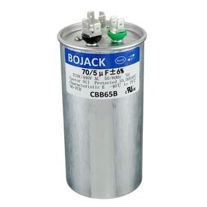 70+5uF 70/5MFD ±6% 370V/440V CBB65 Dual Run Circular Start Capacitor for AC Motor Run or Fan Start or Condenser Straight Cool or Heat Pump air Conditioner 70+5uF 70/5MFD ±6% 370V/440V CBB65 Dual Run Circular Start Capacitor for AC Motor Run or Fan Start or Condenser Straight Cool or Heat Pump air Conditioner