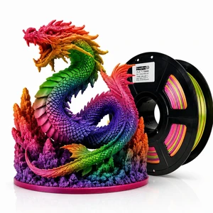 PLA 3D Printer Filament,Candy Silk Rainbow S3,Glossy Multi Color PLA Filament 1.75mm,Net Weight 1kg(2.2lbs) Accuracy +/-0.05mm PLA 3D Printer Filament,Candy Silk Rainbow S3,Glossy Multi Color PLA Filament 1.75mm,Net Weight 1kg(2.2lbs) Accuracy +/-0.05mm
