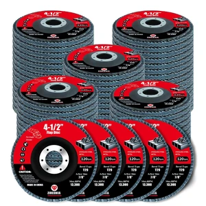 60 Pack Flap Discs 120 Grit, 4 1/2" x 7/8" for Angle Grinder,Type 29 Zirconia Grinding Wheel for Metal,Wood,Stainless Steel, Sheet Metal 60 Pack Flap Discs 120 Grit, 4 1/2" x 7/8" for Angle Grinder,Type 29 Zirconia Grinding Wheel for Metal,Wood,Stainless Steel, Sheet Metal