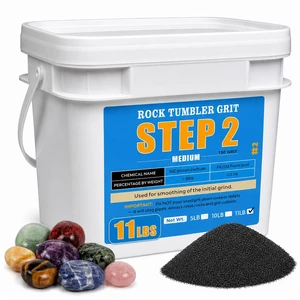 11 lbs Rock Tumbler Grit Medium 150 Silicon Carbide Tumbling Media, Step 2 for Tumbling Stones, Works with Any Rock Tumbler or Stone Polisher, Polish Up to 60 LBS of Rocks 11 lbs Rock Tumbler Grit Medium 150 Silicon Carbide Tumbling Media, Step 2 for Tumbling Stones, Works with Any Rock Tumbler or Stone Polisher, Polish Up to 60 LBS of Rocks