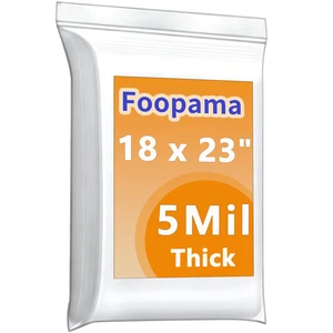 20PCS 18"x 23"Thick 5 Mil Reclosable Large Clear Zip Poly Lock Plastic Bags Heavy Duty Large Seal Resealable Poly Zipper lock Bags for Clothing T-Shirt Toys Snacks Moving Travel Product Storage 20PCS 18"x 23"Thick 5 Mil Reclosable Large Clear Zip Poly Lock Plastic Bags Heavy Duty Large Seal Resealable Poly Zipper lock Bags for Clothing T-Shirt Toys Snacks Moving Travel Product Storage