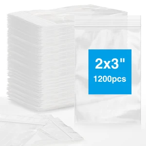 1200Pcs 2 x 3 Plastic Zip Bag, Clear, 2 mil Thick Resealable, Small Bags for Daily Vitamin, Jewelry, Candy, Home, Office, Travel, Party Favors 1200Pcs 2 x 3 Plastic Zip Bag, Clear, 2 mil Thick Resealable, Small Bags for Daily Vitamin, Jewelry, Candy, Home, Office, Travel, Party Favors