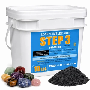 10 lbs Rock Tumbler Grit Pre-Polish 600 Silicon Carbide Tumbling Media, Step 3 for Tumbling Stones, Works with Any Rock Tumbler or Stone Polisher, Polish Up to 60 LBS of Rocks 10 lbs Rock Tumbler Grit Pre-Polish 600 Silicon Carbide Tumbling Media, Step 3 for Tumbling Stones, Works with Any Rock Tumbler or Stone Polisher, Polish Up to 60 LBS of Rocks