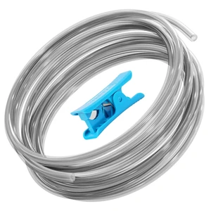 Ultra-Smooth PTFE Tube for 1.75mm filament with Cutter for Extruder,2.5mm IDx4mm OD Length 5M Bowden Tube Compatible with Bambu Lab A1/A1 mini/P1P/P1S/X1C and K1/K1 Max/Ender 3 V3 (Transparent Grey) Ultra-Smooth PTFE Tube for 1.75mm filament with Cutter for Extruder,2.5mm IDx4mm OD Length 5M Bowden Tube Compatible with Bambu Lab A1/A1 mini/P1P/P1S/X1C and K1/K1 Max/Ender 3 V3 (Transparent Grey)