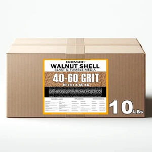 40-60 Grit Premium Ground Crushed Walnut Shell Media (10 LBS / 4.55 KG) Extra Fine Grit, Sand Blasting, Vibratory Tumbling, Engine Carbon Cleaning, Polish, Deburr, Scale Modeling, Anti-Slip, Crafts 40-60 Grit Premium Ground Crushed Walnut Shell Media (10 LBS / 4.55 KG) Extra Fine Grit, Sand Blasting, Vibratory Tumbling, Engine Carbon Cleaning, Polish, Deburr, Scale Modeling, Anti-Slip, Crafts