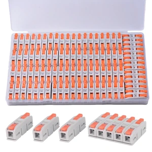 90PCS Lever Wire Connectors, Mini Quick Connector Push-in, 1 in 1 Out Electrical Wire Inline Terminal for Splicing 24-12 AWG 90PCS Lever Wire Connectors, Mini Quick Connector Push-in, 1 in 1 Out Electrical Wire Inline Terminal for Splicing 24-12 AWG