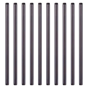 10 Pack 3/4 x 24 Inch Black Malleable Steel Pipe Nipples Threaded pipe nipples fitting for DIY steampunk decor, industrial vintage style, furniture, shelves, and pipe projects 10 Pack 3/4 x 24 Inch Black Malleable Steel Pipe Nipples Threaded pipe nipples fitting for DIY steampunk decor, industrial vintage style, furniture, shelves, and pipe projects