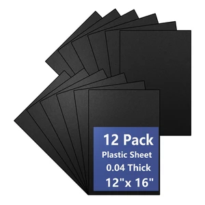 12 Pack Black Plastic Sheet 12x16x0.04 in Flexible High Tensile Plastic Sheets Black Plastic Panel for DIY Materials Handicrafts Home Decoration 12 Pack Black Plastic Sheet 12x16x0.04 in Flexible High Tensile Plastic Sheets Black Plastic Panel for DIY Materials Handicrafts Home Decoration