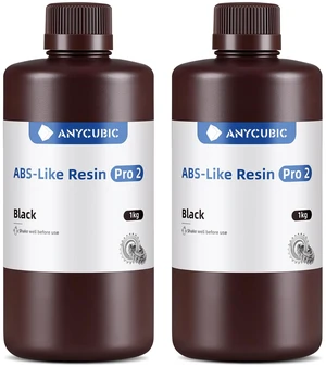 3D Printer Resin Bundle, ABS-Like Resin Pro 2 with Enhanced Strength and Toughness, Performance far Superior to ABS-Like Resin, Low Odor (Black+Black, 2kg) 3D Printer Resin Bundle, ABS-Like Resin Pro 2 with Enhanced Strength and Toughness, Performance far Superior to ABS-Like Resin, Low Odor (Black+Black, 2kg)